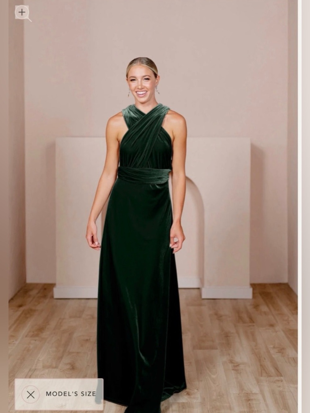 NWT Revelry Emerald Green Velvet Maxi Dress
